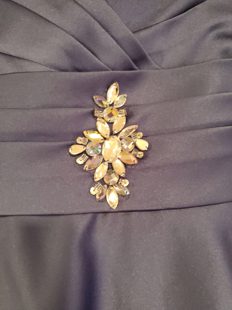 BLUE A LINE GOWN
