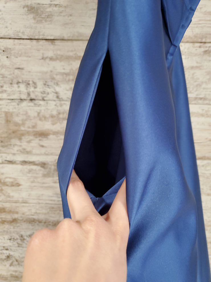BLUE A LINE GOWN