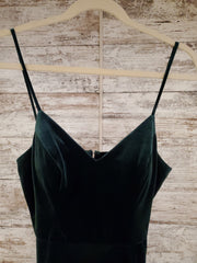 GREEN LONG EVENING GOWN