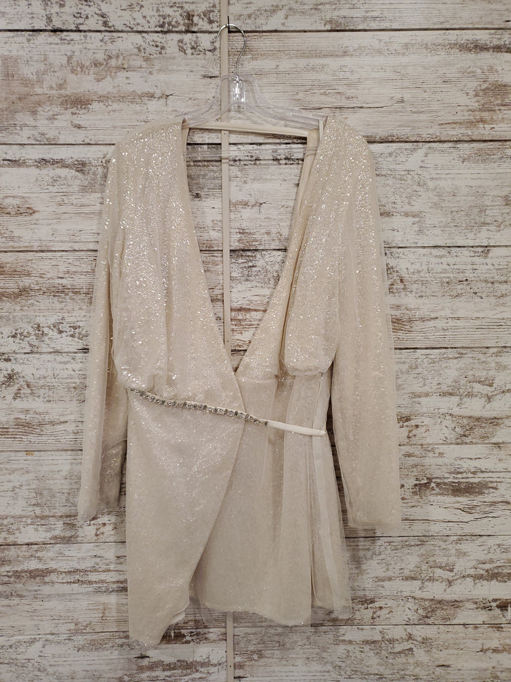 IVORY/GOLD SHORT DRESS