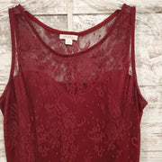 BURGUNDY LACE SHORT DRESS