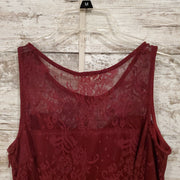 BURGUNDY LACE SHORT DRESS