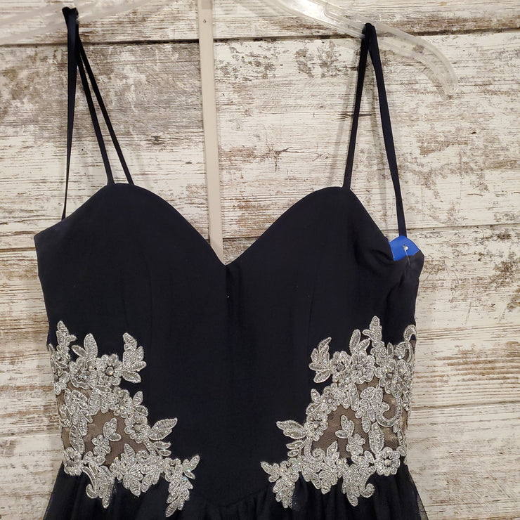 NAVY/SILVER SHORT DRESS