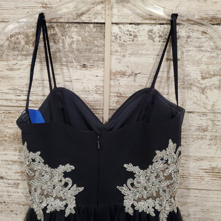 NAVY/SILVER SHORT DRESS