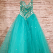 GREEN PRINCESS GOWN