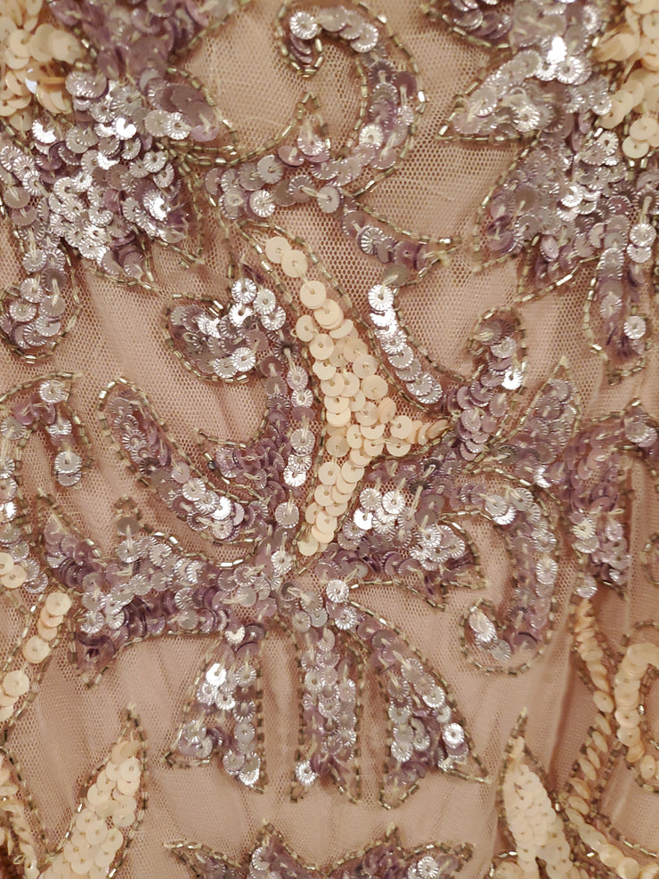 PINK/PURPLE SEQUIN LONG GOWN