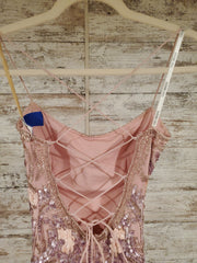 PINK/PURPLE SEQUIN LONG GOWN