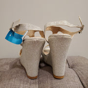 SILVER SPARKLY WEDGE HEELS