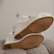 SILVER SPARKLY WEDGE HEELS