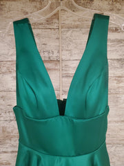 GREEN A LINE GOWN
