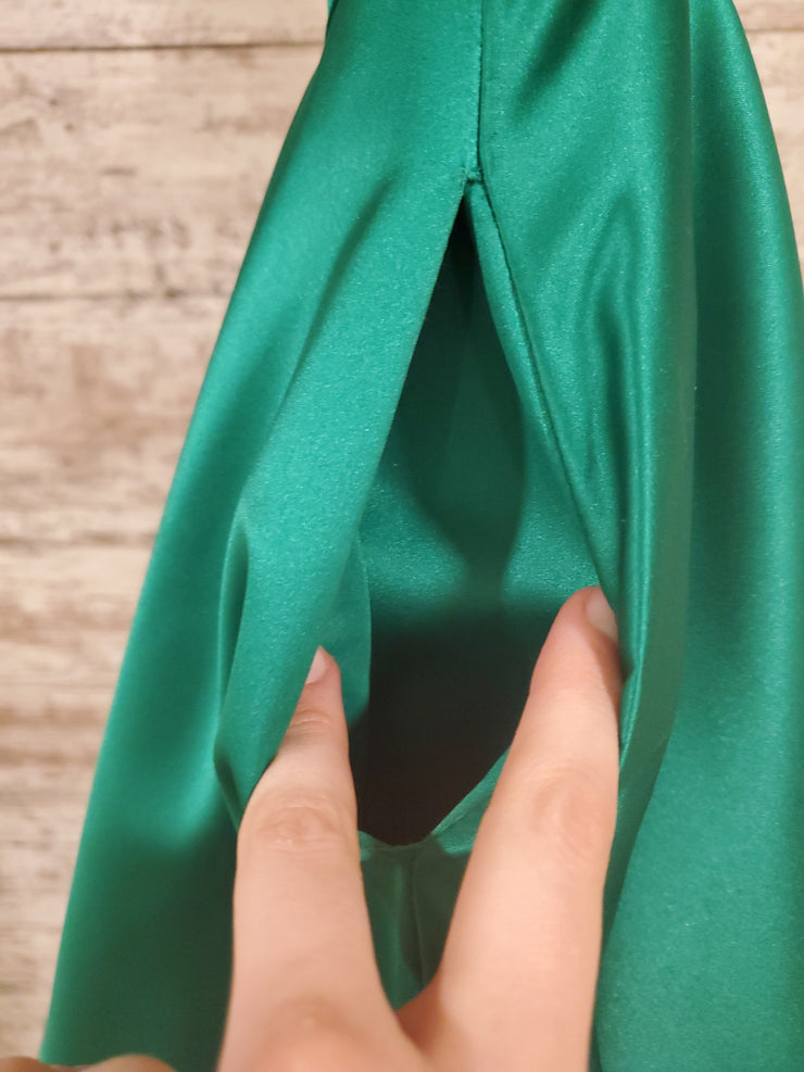 GREEN A LINE GOWN