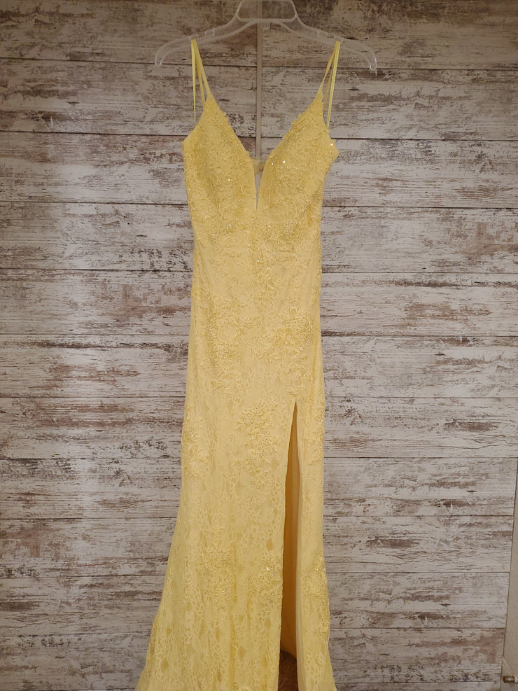YELLOW LONG EVENING GOWN