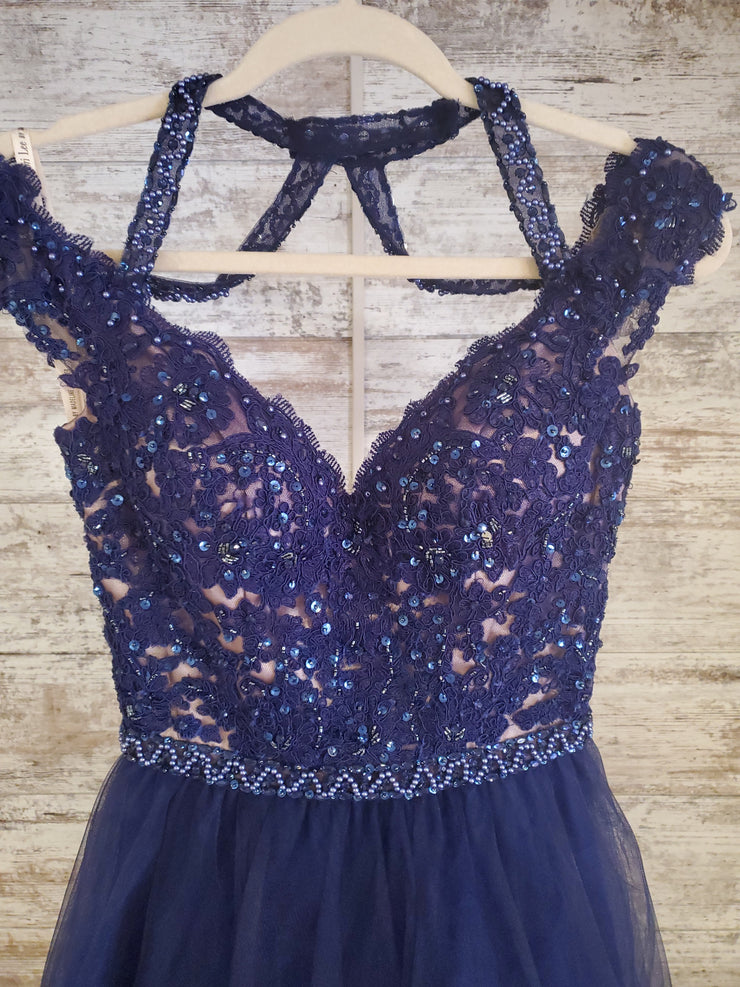 NAVY PRINCESS GOWN