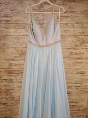 BLUE LONG EVENING GOWN