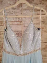 BLUE LONG EVENING GOWN