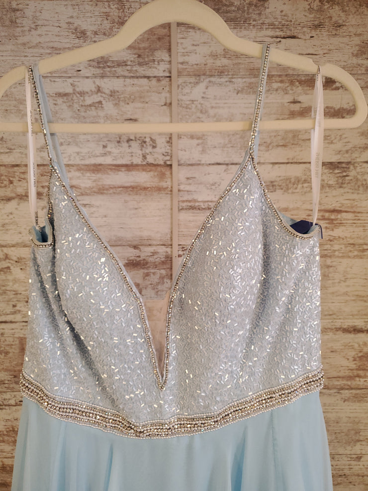 BLUE LONG EVENING GOWN