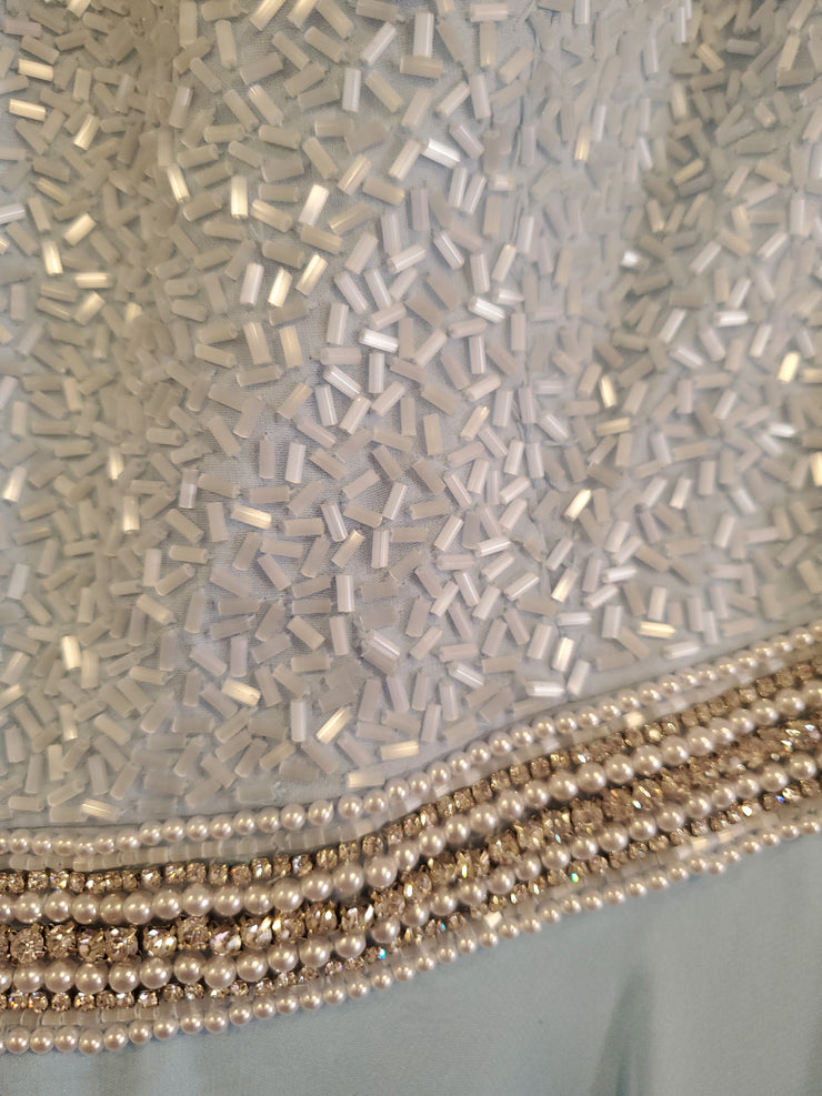 BLUE LONG EVENING GOWN