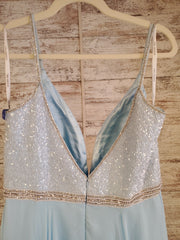 BLUE LONG EVENING GOWN