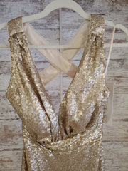 GOLD LONG EVENING GOWN (NEW)