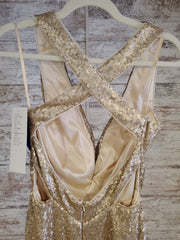 GOLD LONG EVENING GOWN (NEW)