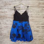 ROYAL BLUE/BLACK SHORT DRESS