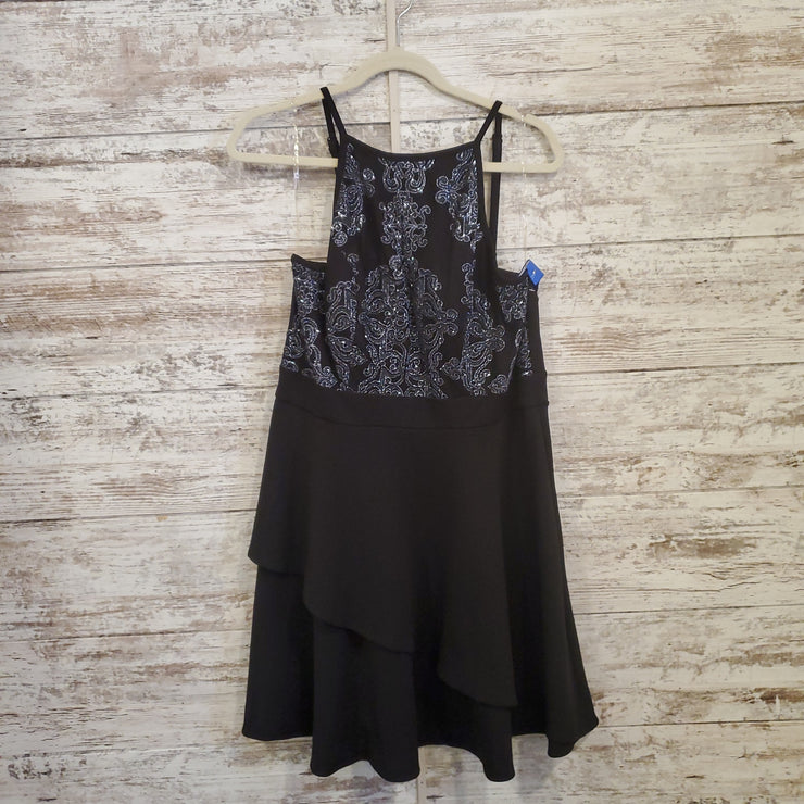 BLACK/SILVER SHORT DRESS