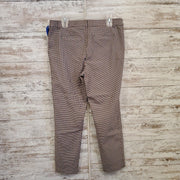 TAN/BLUE PLAID STRETECH PANTS