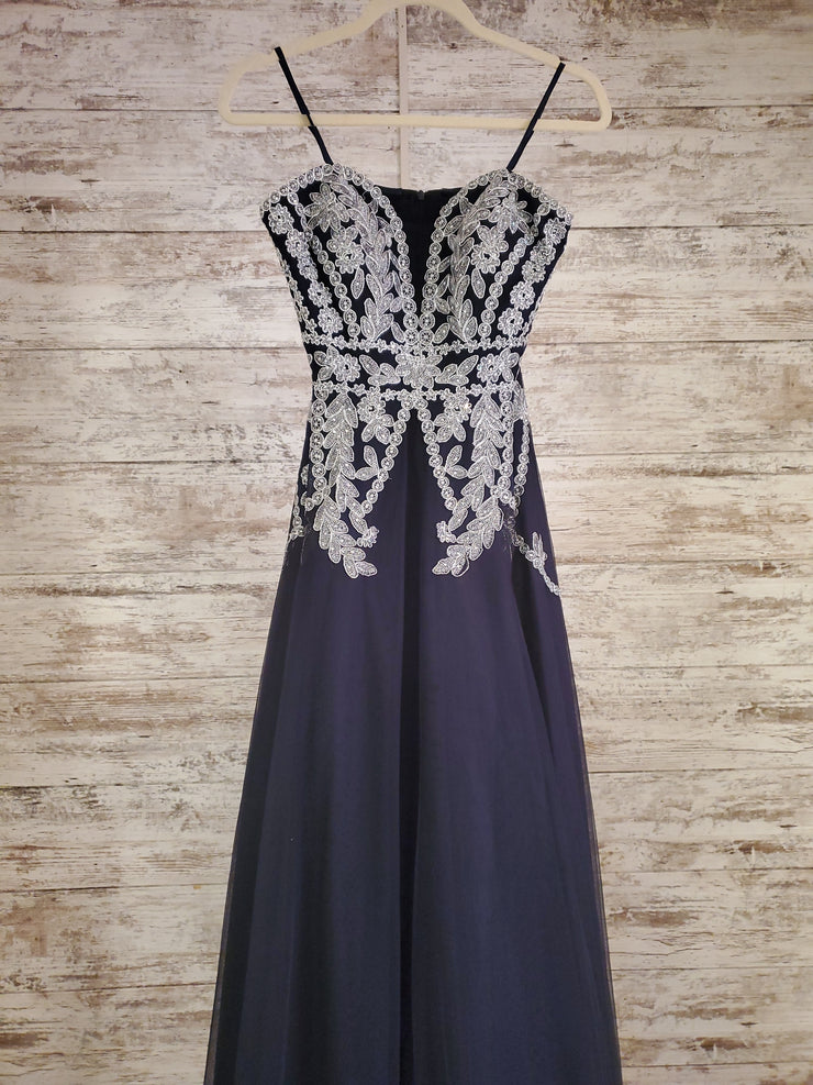 NAVY A LINE GOWN (NEW)