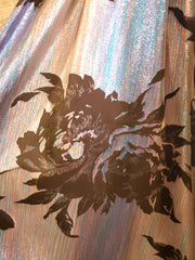 BLUE/BLACK SPARKLY A LINE GOWN