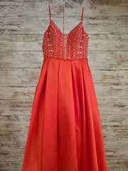 RED A LINE GOWN