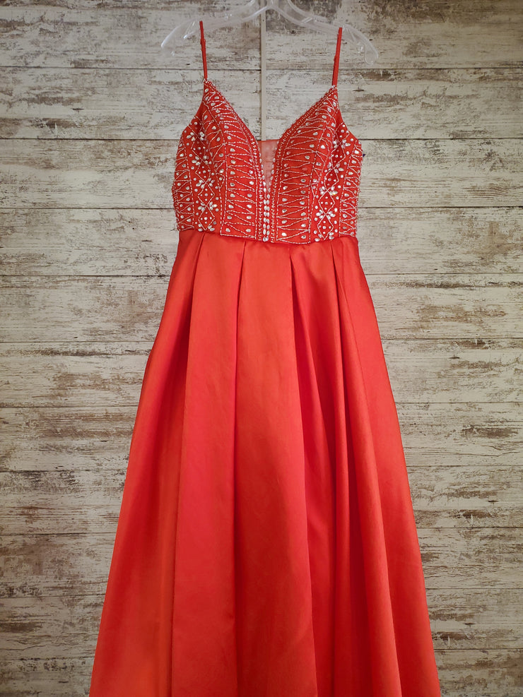 RED A LINE GOWN