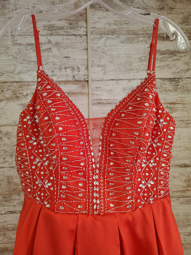 RED A LINE GOWN