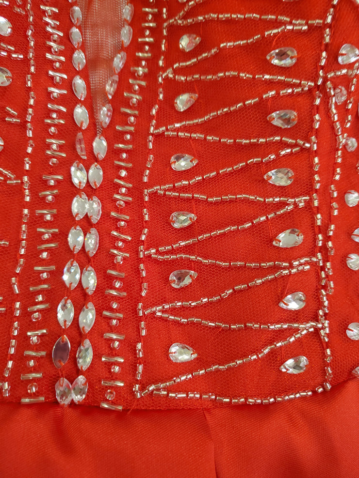 RED A LINE GOWN