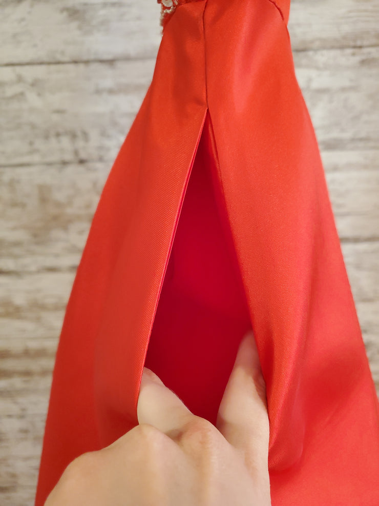 RED A LINE GOWN