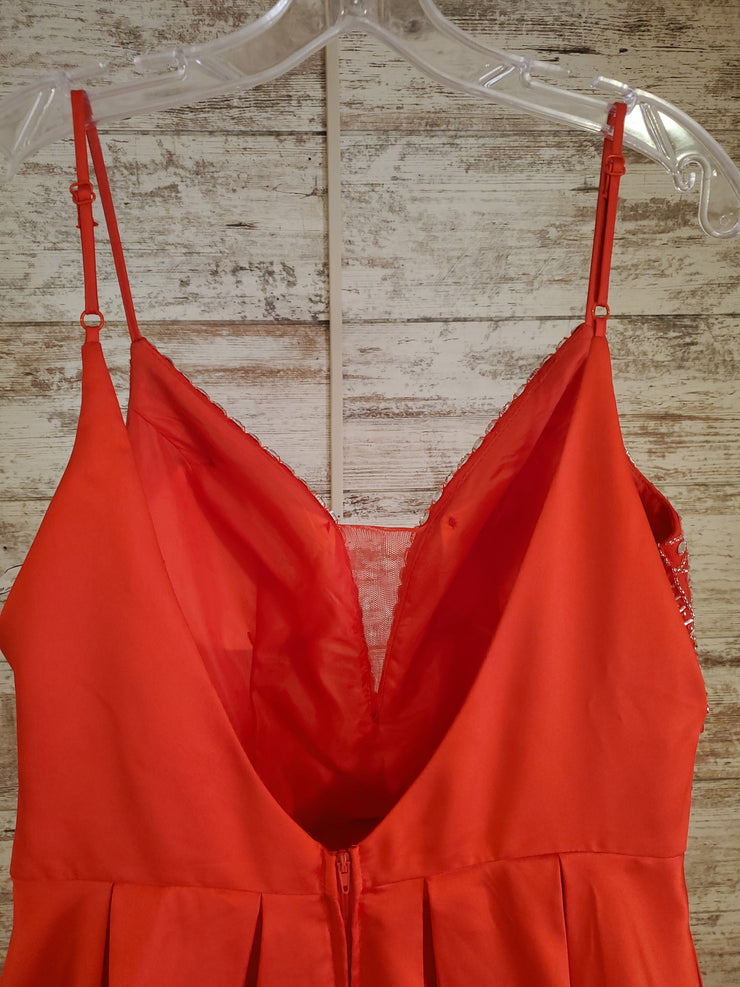 RED A LINE GOWN