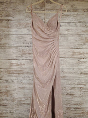 PINK/GOLD LONG EVENING GOWN