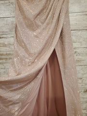 PINK/GOLD LONG EVENING GOWN