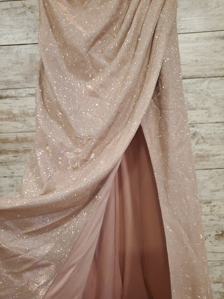 PINK/GOLD LONG EVENING GOWN
