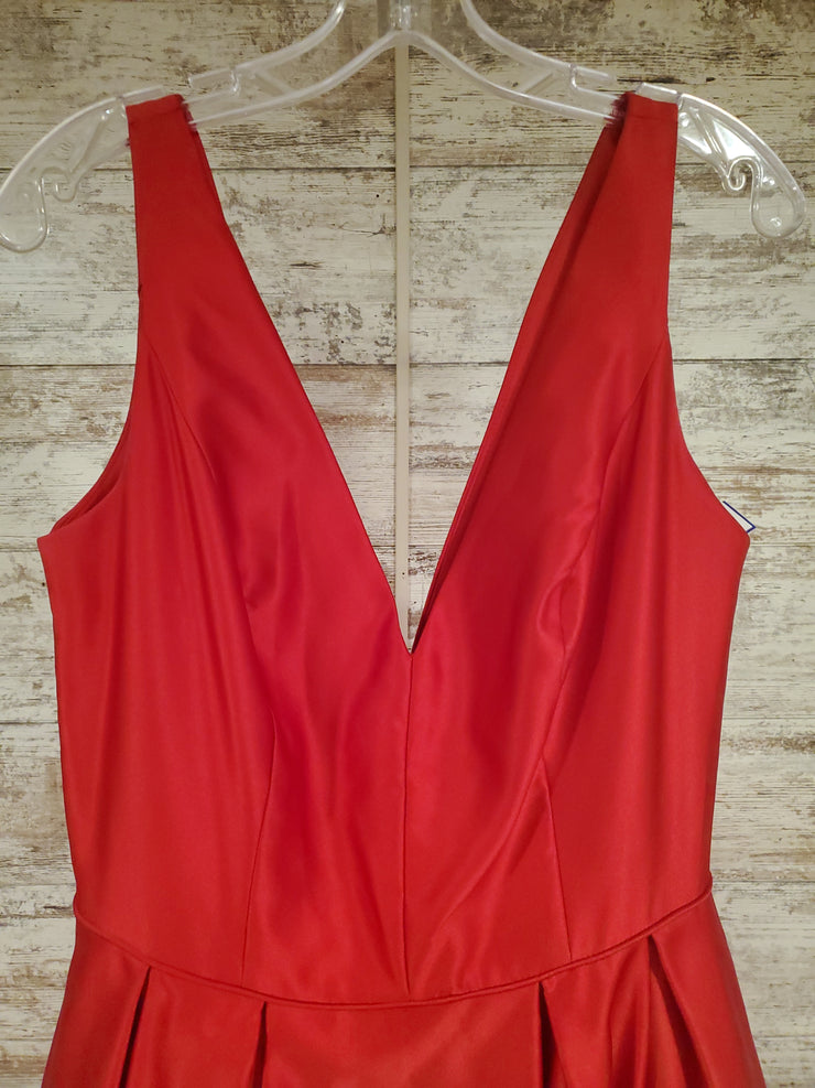 RED A LINE GOWN