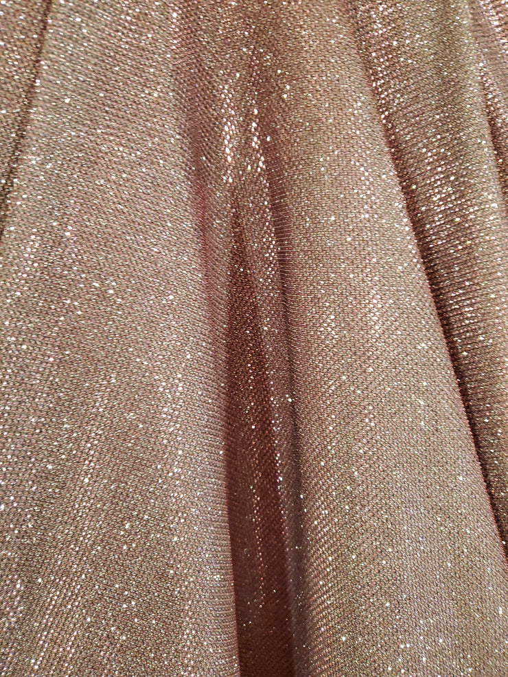 PINK SPARKLY A LINE GOWN