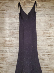 GRAY SPARKLY LONG EVENING GOWN