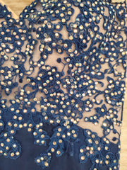 ROYAL BLUE LONG EVENING GOWN