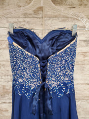 ROYAL BLUE LONG EVENING GOWN