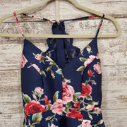 NAVY/FLORAL SHORT DRESS
