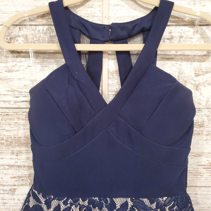 NAVY/WHITE SHORT DRESS