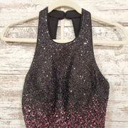 BLACK/PINK SEQUIN SHORT DRESS