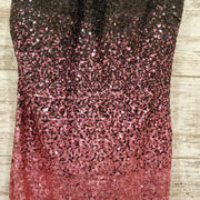 BLACK/PINK SEQUIN SHORT DRESS