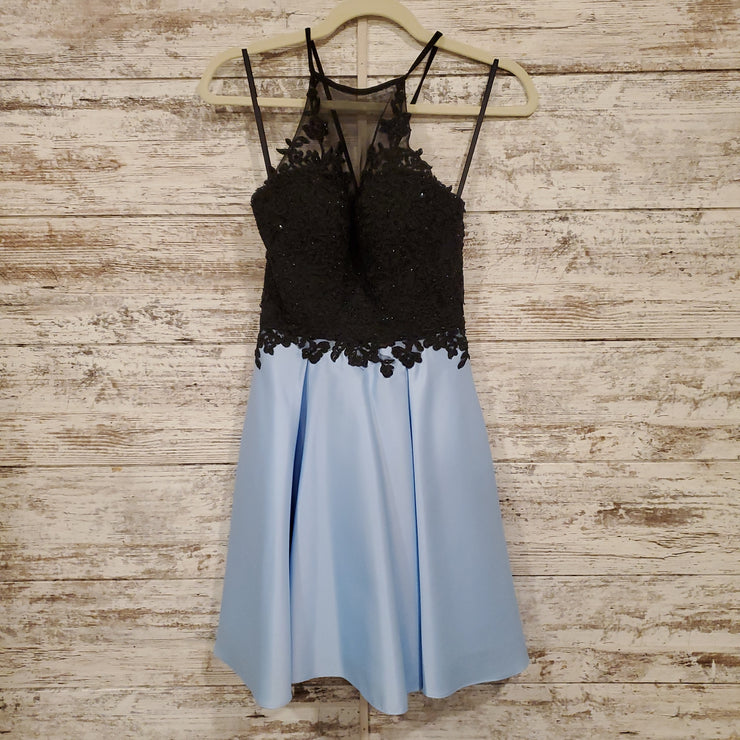 BLACK/BLUE SHORT DRESS