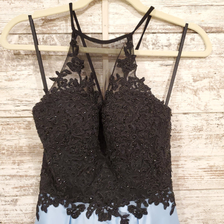 BLACK/BLUE SHORT DRESS