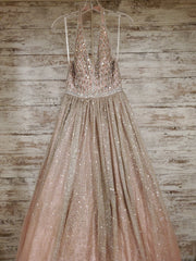 PINK/SILVER SPARKLY A LINE GOW